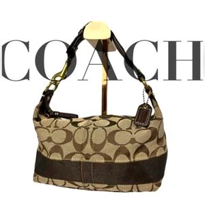 Coach Tan and Brown Mini Bag